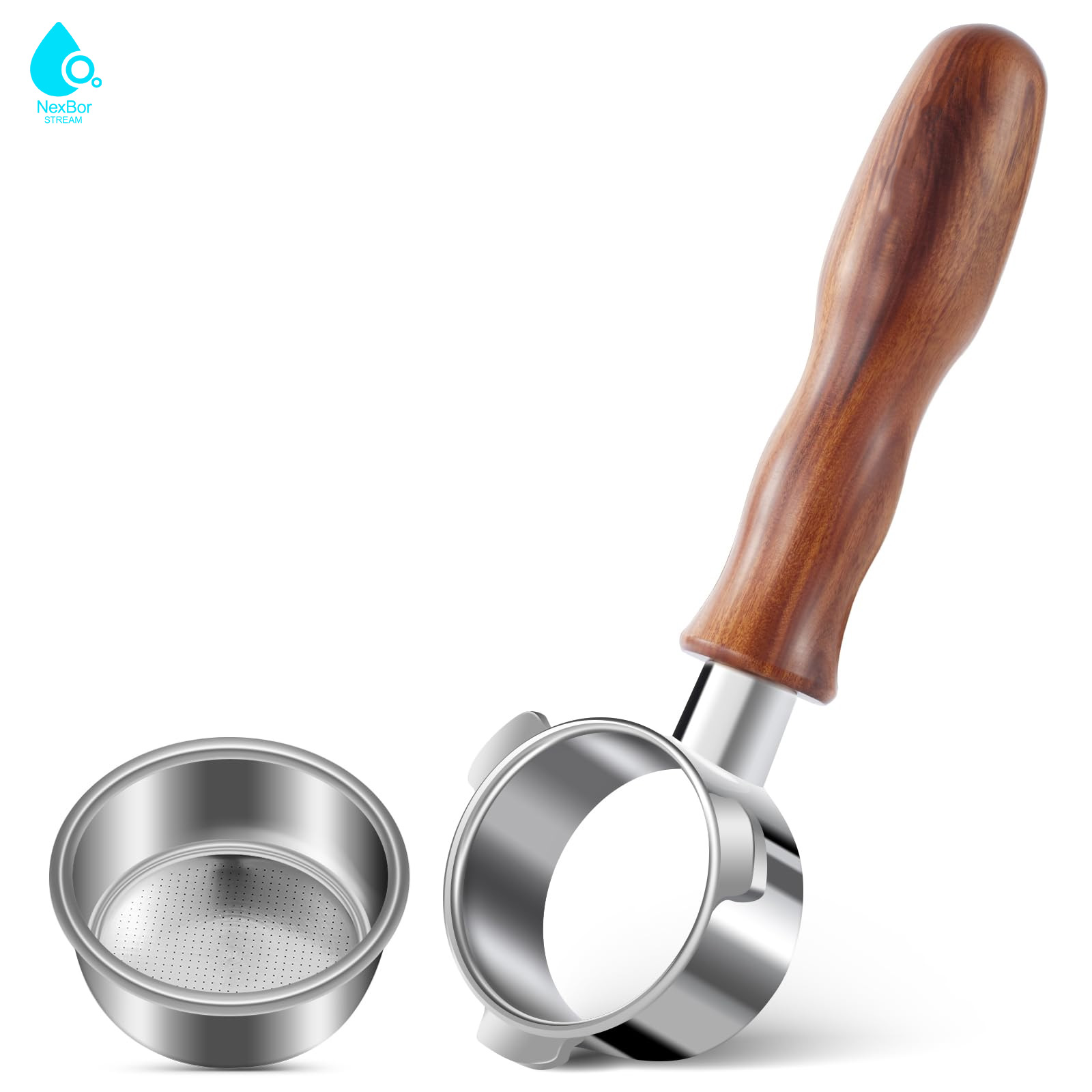 Breville Espresso Barista Touch - 54mm Bottomless Portafilter 3 Ears, NEXBOR