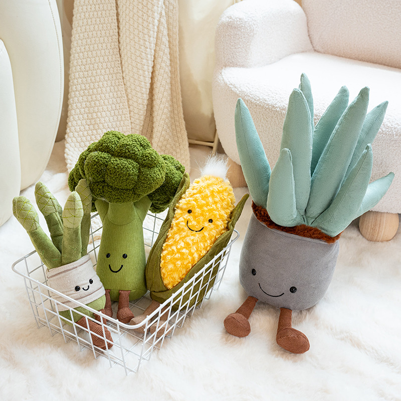 Corn Dog Stick - Plush Toy many Designs Broccoli Corn
