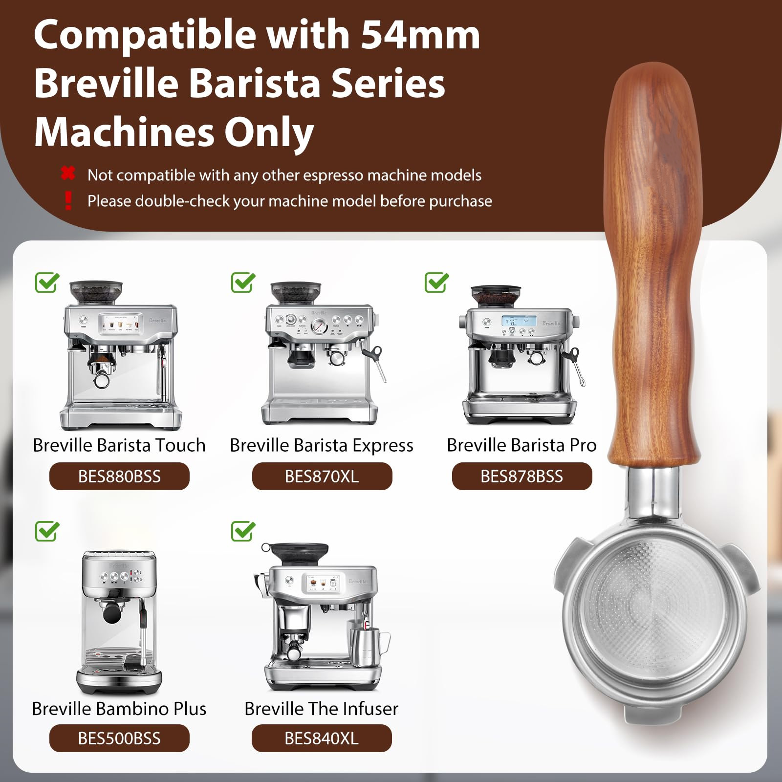 54mm Bottomless Portafilter 3  - Breville Espresso Barista Touch review and price
